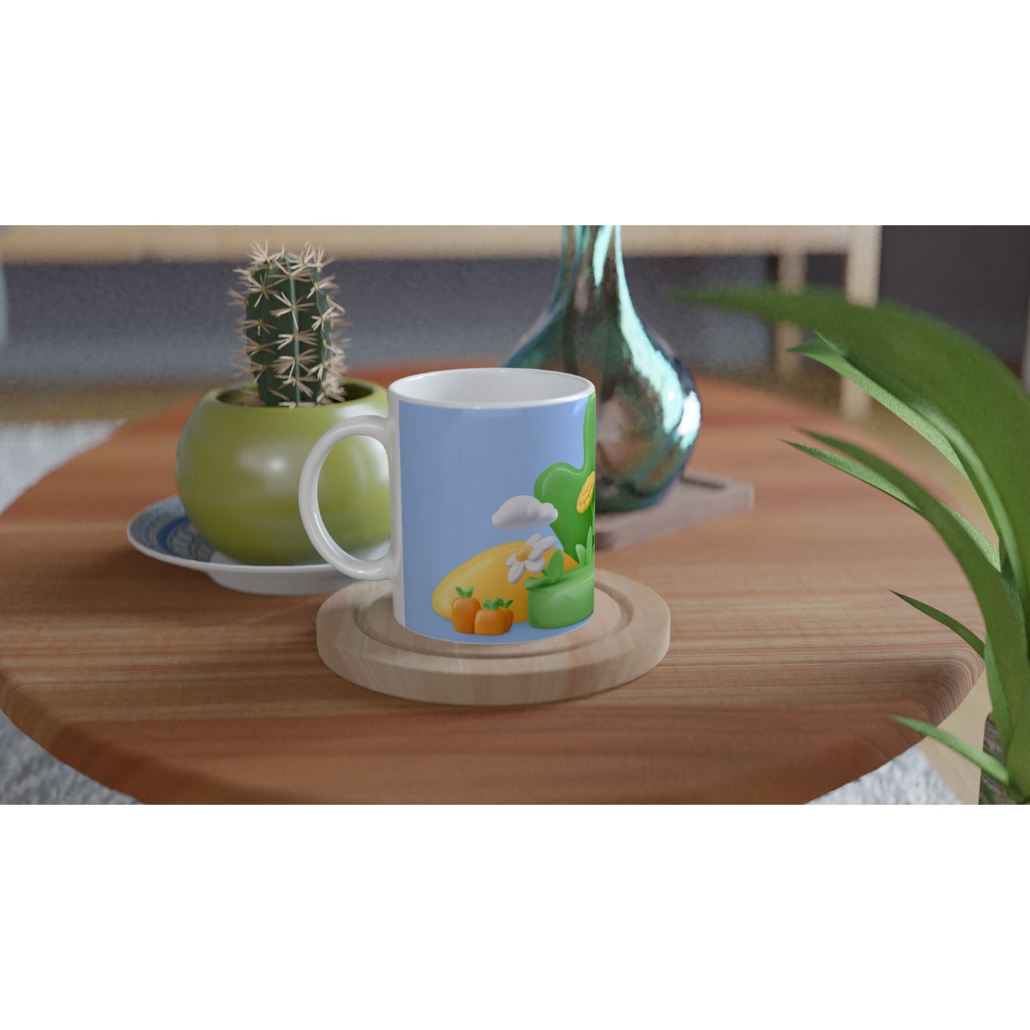 Mug, Ceramic White Mug, Funny Kids mug, Flowers, School/Birthday Gift - iko.cat
