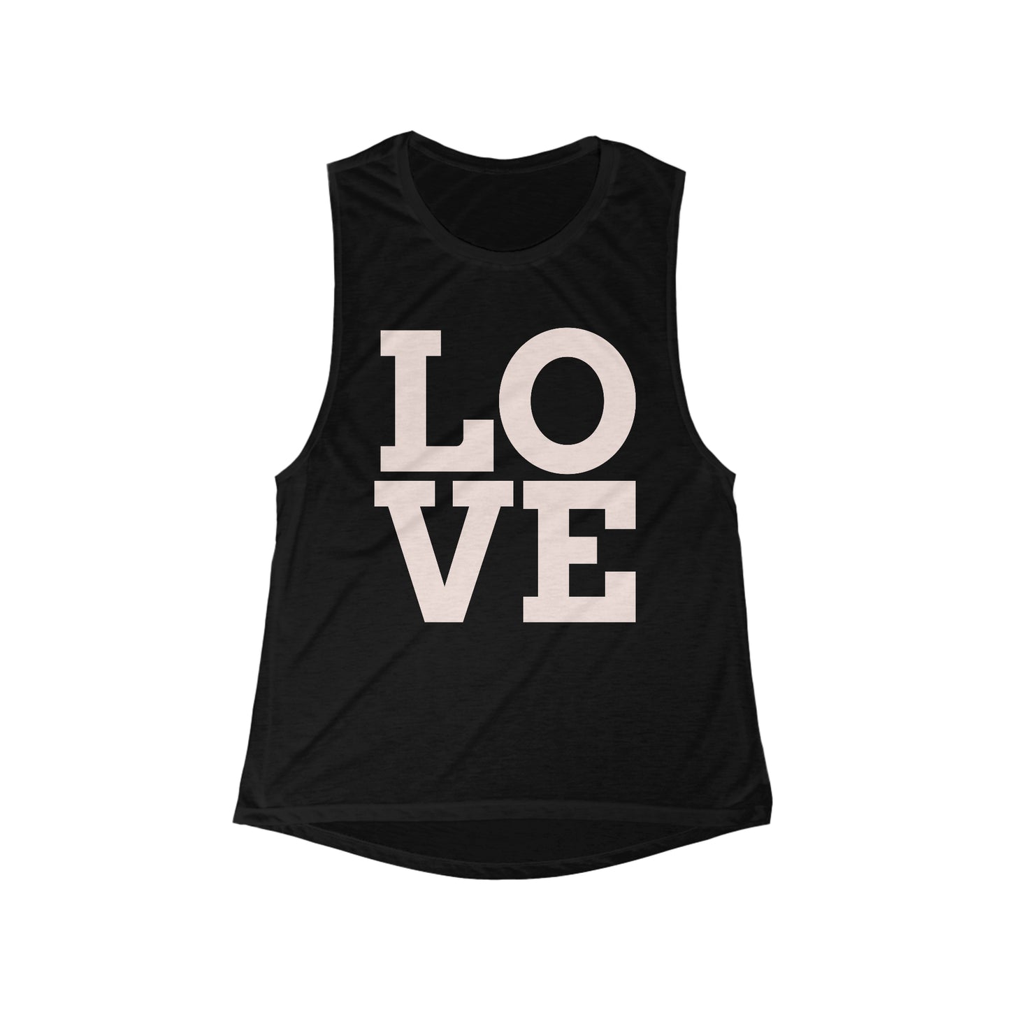 LOVE Women's Tank Tops. Women's Flowy Scoop Muscle Tank