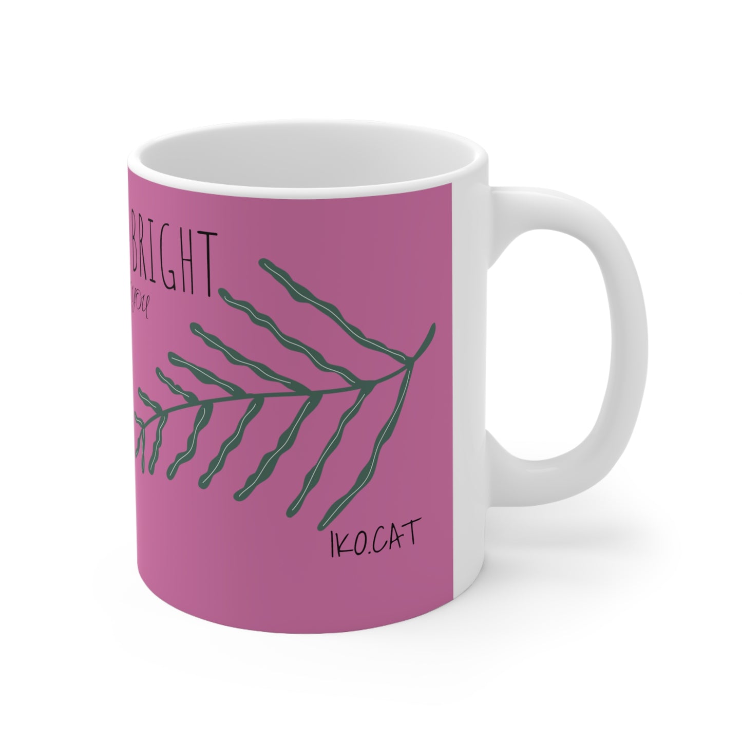 Merry and Bright, Thank You, Mug by iko.cat