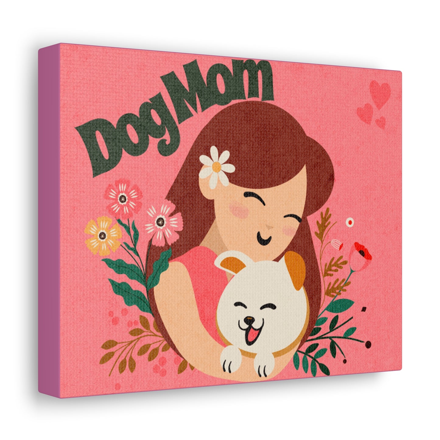 'Dog Mom' Canvas Art Print, Canvas for Wall for Bedroom, Office and Living Room
