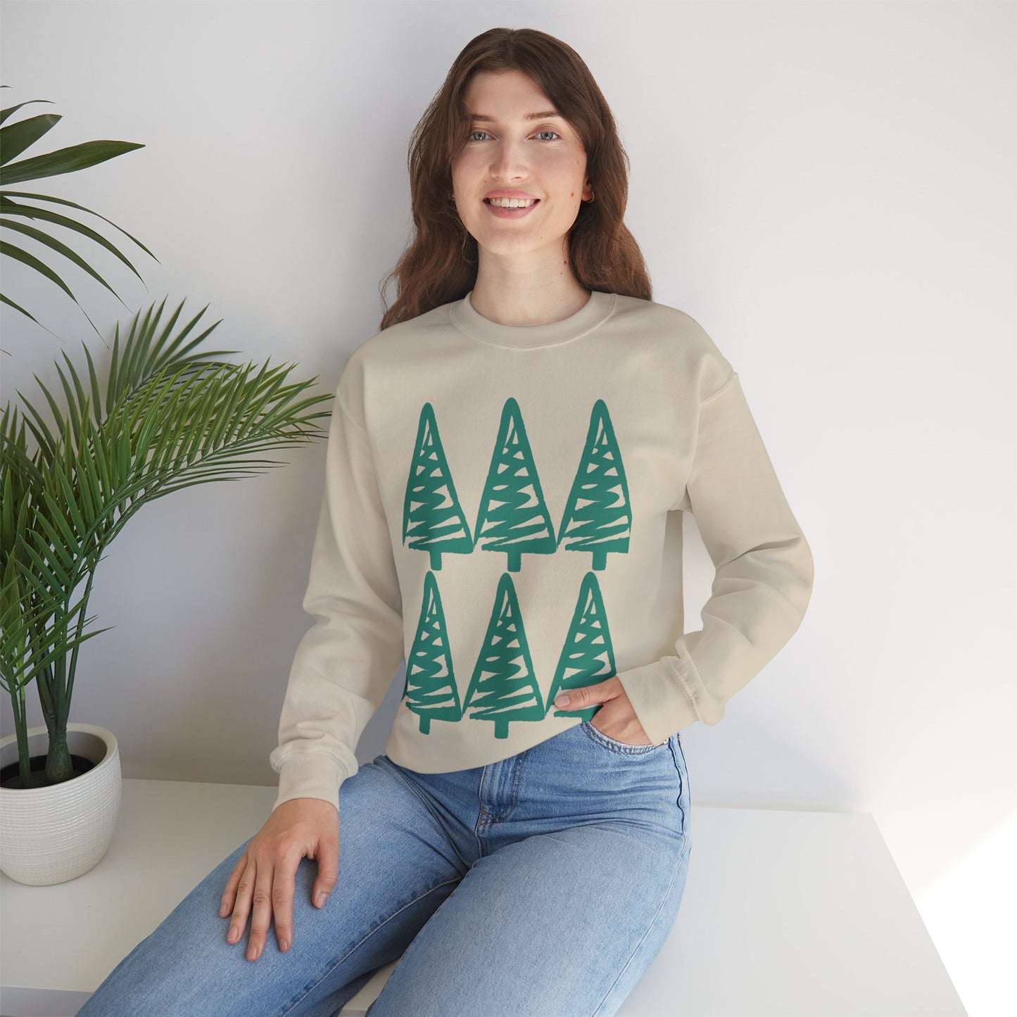 Unisex Christmas Sweatshirts 'Pink, Black, Sand, Sport Grey colors'