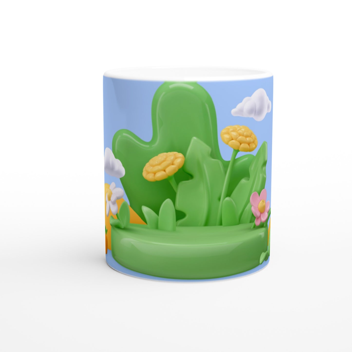 Mug, Ceramic White Mug, Funny Kids mug, Flowers, School/Birthday Gift - iko.cat