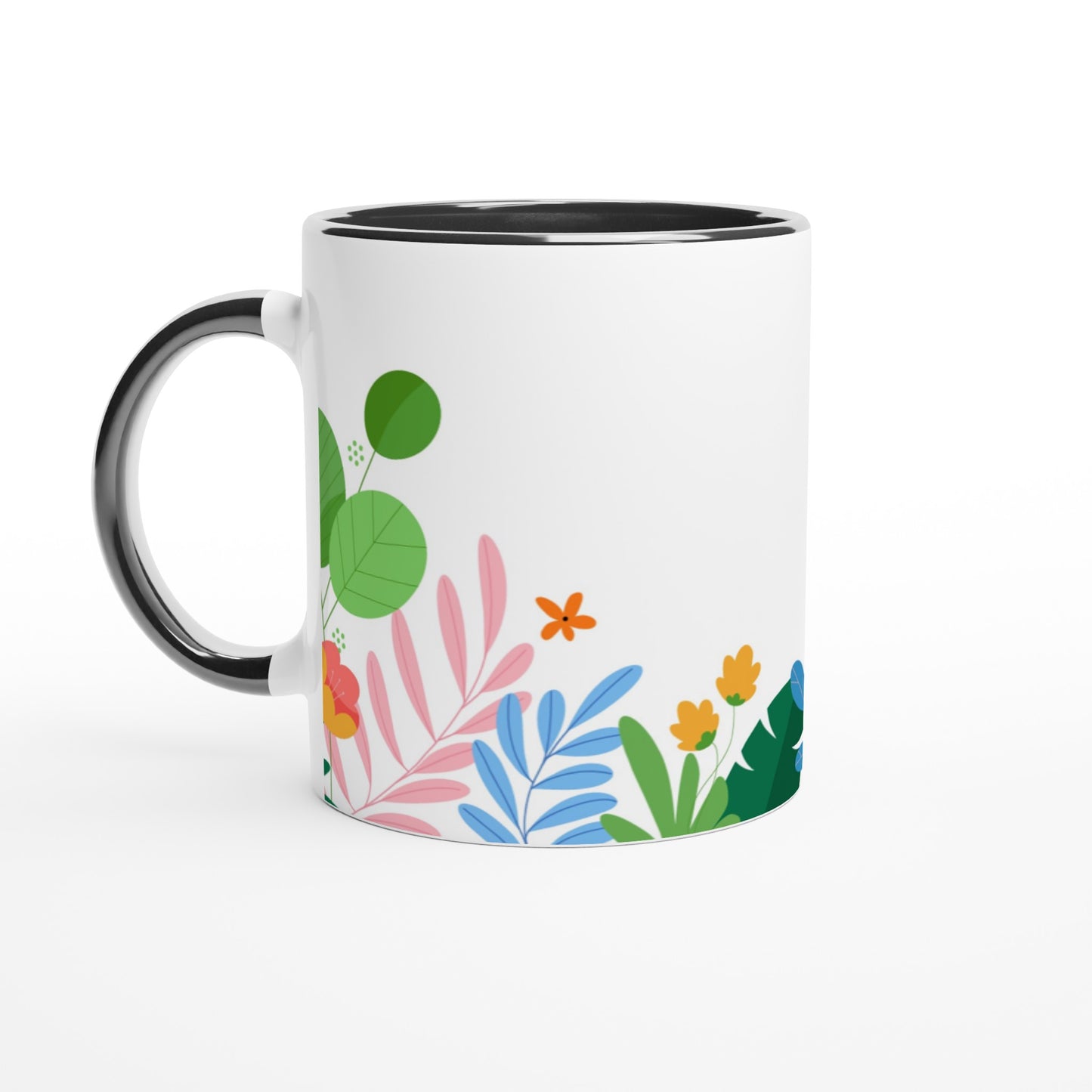 Mug with Pink/Black Color Inside. Funny Gift - iko.cat