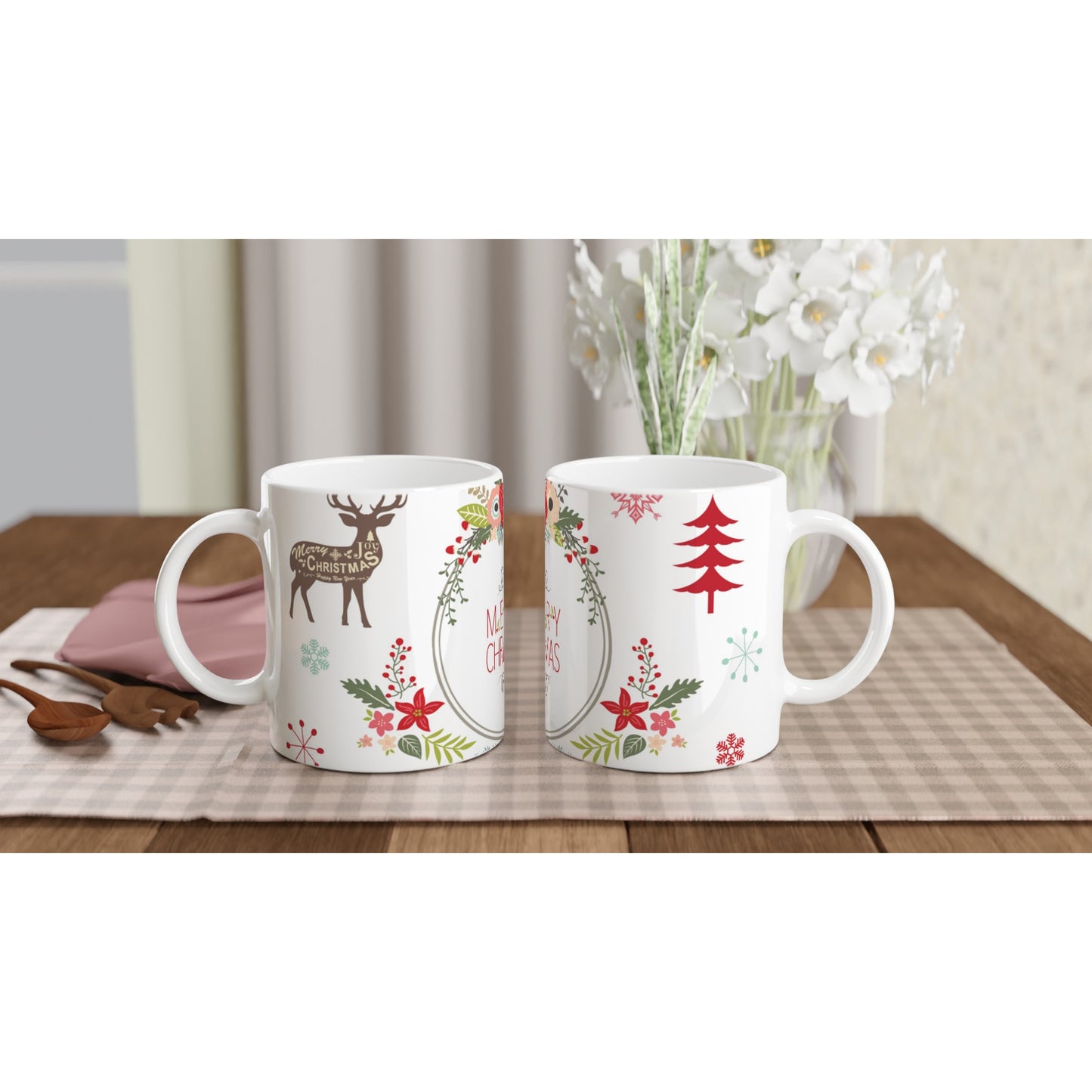 Merry Christmas White Mug, Funny Gift, Anniversary Gift