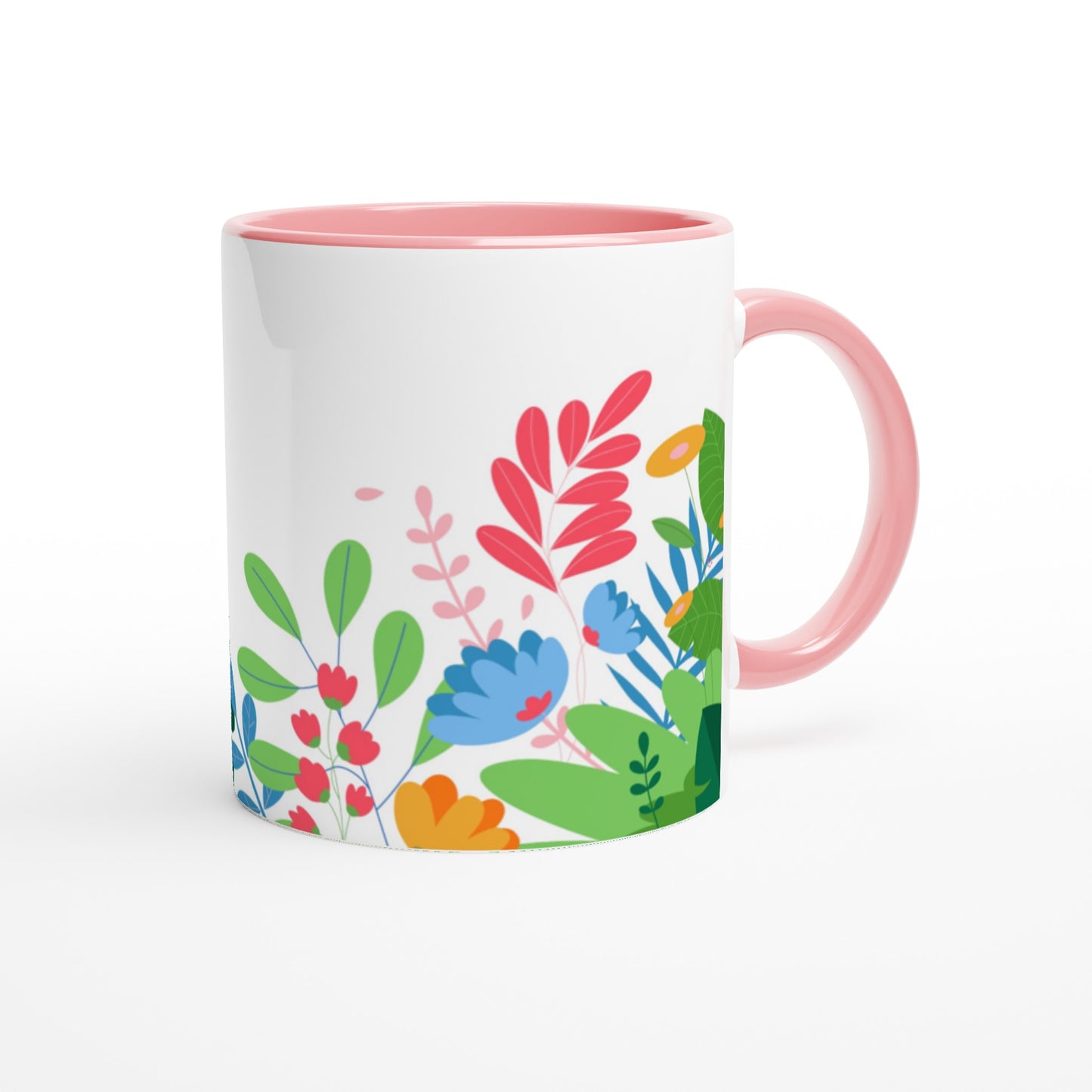 Mug with Pink/Black Color Inside. Funny Gift - iko.cat