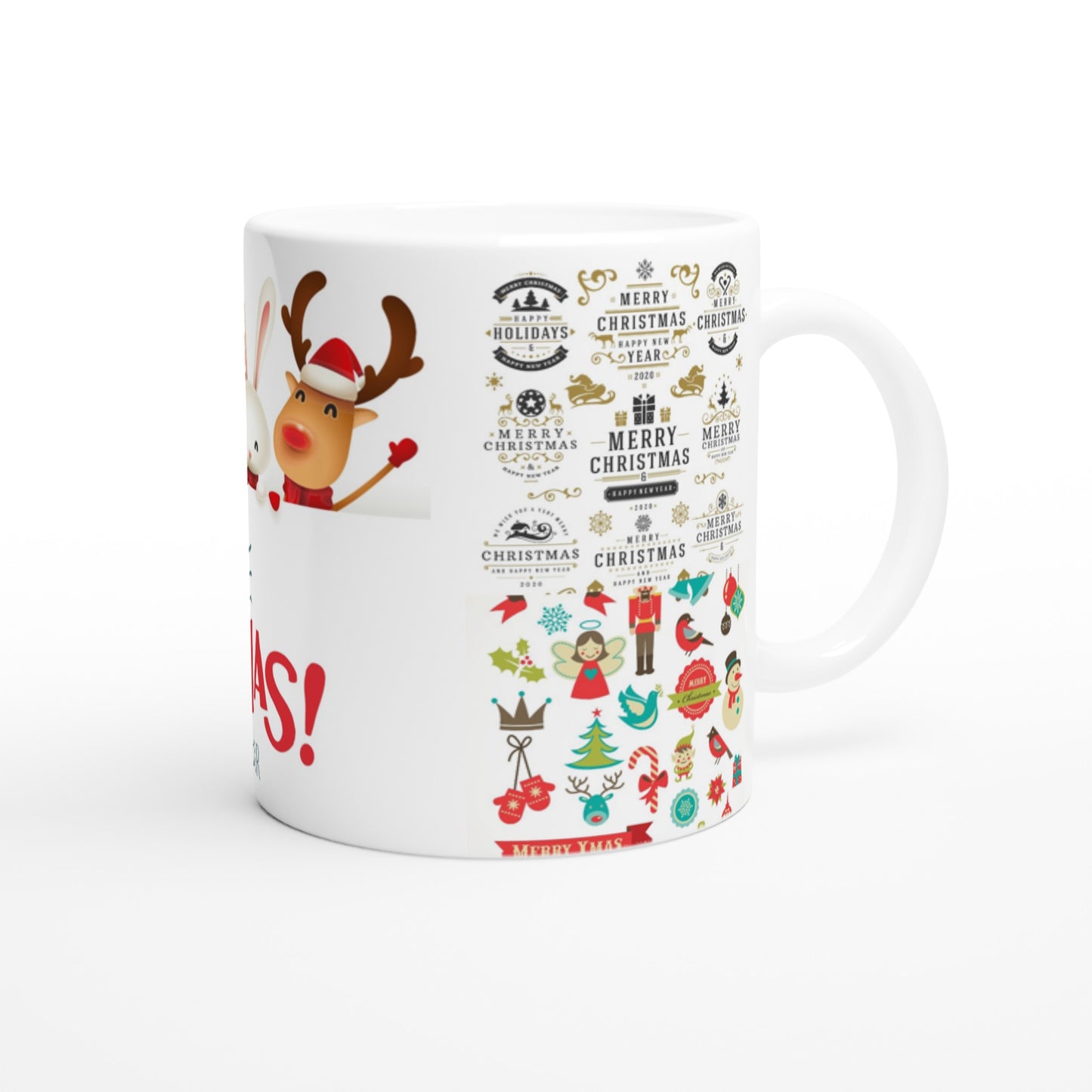 Merry Christmas Mug, Animal Printed Mug, Funny Gift