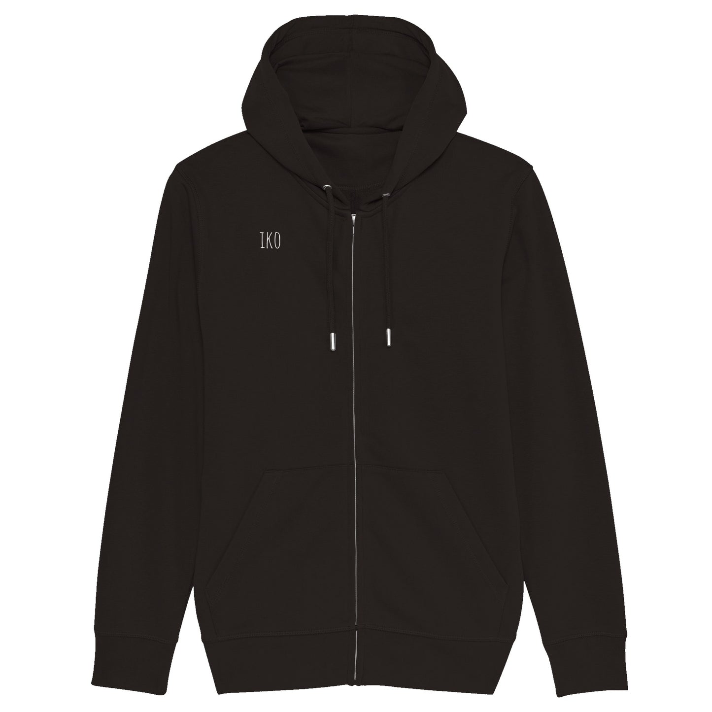 Unisex Zip Black Hoodie