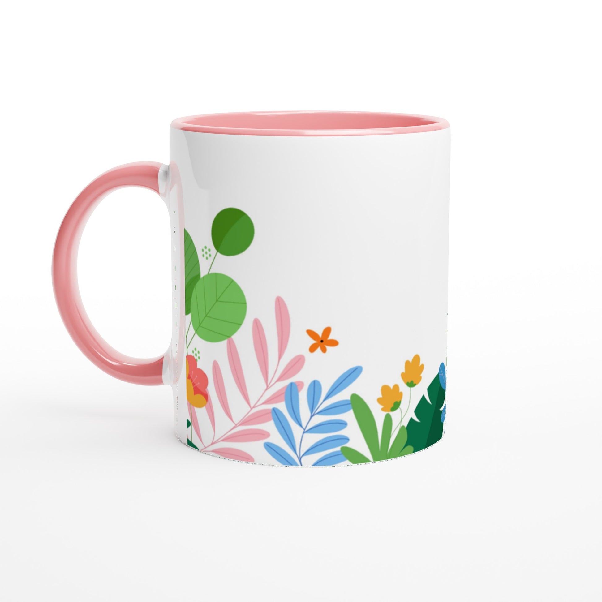 Mug with Pink/Black Color Inside. Funny Gift - iko.cat