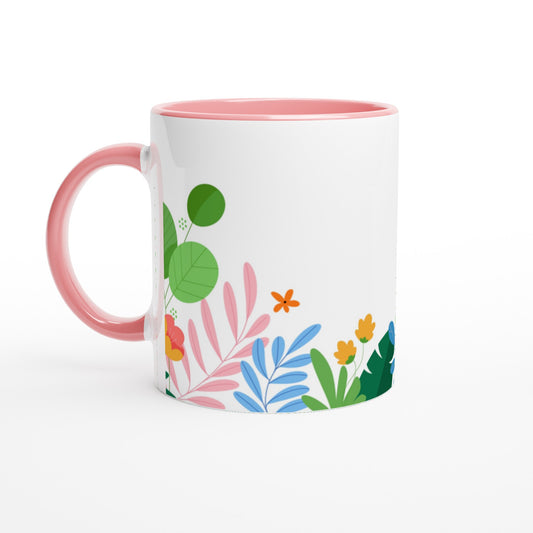 Mug with Pink/Black Color Inside. Funny Gift - iko.cat