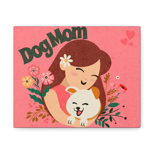 'Dog Mom' Canvas Art Print, Canvas for Wall for Bedroom, Office and Living Room