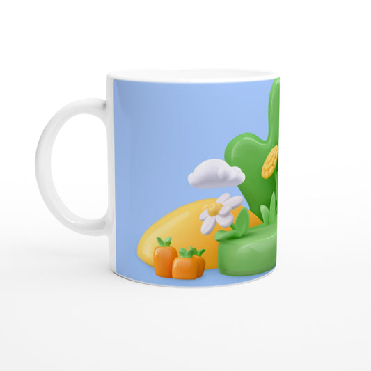 Mug, Ceramic White Mug, Funny Kids mug, Flowers, School/Birthday Gift - iko.cat