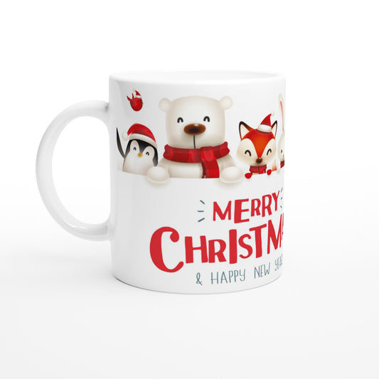 Merry Christmas Mug, Animal Printed Mug, Funny Gift